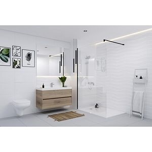 Fraianta interior Cersanit Perouso White Sain Monocolour, 29.7 x 60 cm, 1.25 mp/cutie, alb