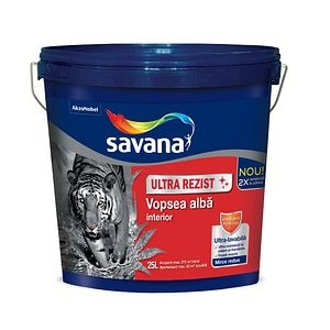 Savana UltraRezist vopsea superlavabila alba pentru interior 25L