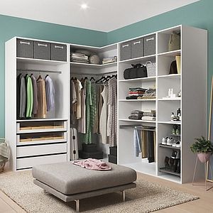 Dulap modular GOODHOME Atomia, 2250 x 310 x 580 mm, PAL, alb