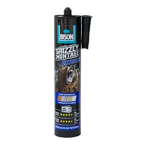 Adeziv pentru constructii, alb, 435 g • Bison Grizzly Montage Extreme