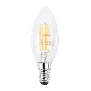 Bec LED, E14, 60W, 2700K, sticla, model clasic • Osram Superstar