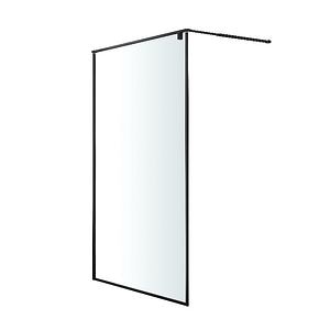 Paravan dus walk-in, metal si sticla, negru, 100 cm, grosime 6 mm • GoodHome Ezili