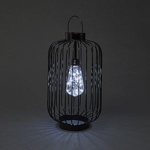 Decoratiune luminoasa Felinar, 33.5 cm, negru