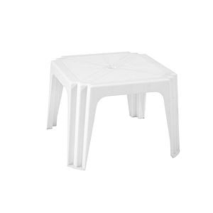 Masa de gradina, Napochim Aqua, alb, plastic, patrata, 4 persoane, 64.5 x 44 cm