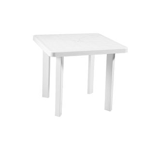 Masa de gradina, Napochim Garden Standard, alb, plastic, patrata, 4 persoane, 80.5 x 70.5 cm