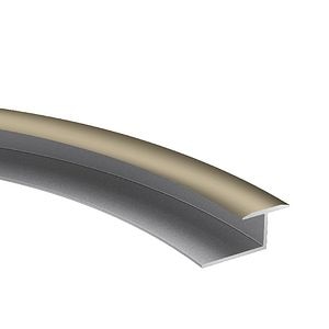 Profil de trecere parchet, argintiu, drept, aluminiu, 25  x  1200 mm
