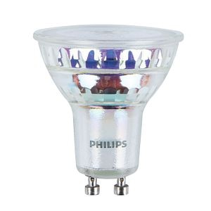 Bec LED, GU10, 35W, 3000K, plastic, model forma reflector directional • Philips