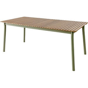 Masa terasa GOODHOME Skoa, lemn, 180 x 90 x 75 cm, verde