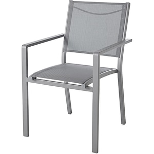 Scaun terasa GOODHOME Batz, aluminiu, 60 x 56 x 86 cm, gri