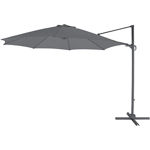 Umbrela terasa GOODHOME Mallorca, aluminiu, 350 x 255 cm, gri