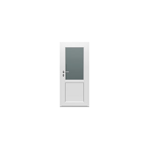 Usa termopan PVC, 4 camere, 2/3, 195 x 88 cm, alb, dreapta • Tocinch