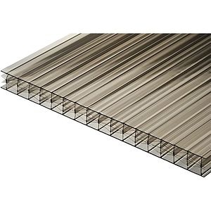 Policarbonat celular, 300 x 210 cm, 10 mm, bronz