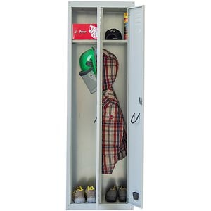 Vestiar Coarmet, 2 usi, 60 x 50 x 180 cm, metalic, gri