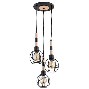 Lustra tip pendul, Negru, 60 W, 3 x E27 • Alfa Bilbao