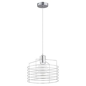 Lustra tip pendul, Crom/Alb, 60 W, 1 x E27 • Alfa Manta