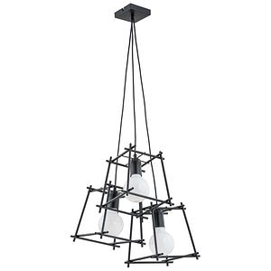 Lustra tip pendul, Negru, 60 W, 3 x E27 • Alfa Moro