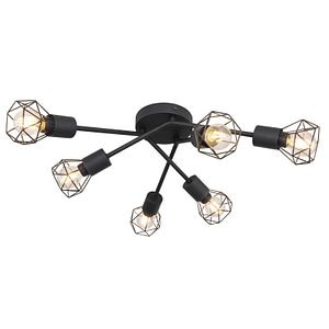 Plafoniera, 6 x 40 W, negru, metal • Globo Xara I
