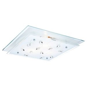 Plafoniera, 3 x 40 W, crom, sticla si metal • Globo Jasmina