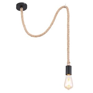 Lustra tip pendul, Negru, 60 W, 1 x E27 • Globo Brown