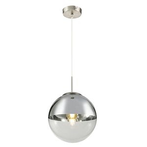 Lustra tip pendul, Argintiu, 60 W, 1 x E27 • Globo Varus