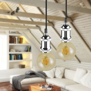 Lustra tip pendul, Argintiu, 20 W, 1 x E27 • Sanico Polux