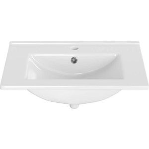 Lavoar baie Aruna, ceramica, 61 x 46.5 cm, alb lucios