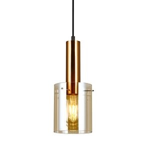 Lustra tip pendul, Negru/Alama, 40 W, 1 x E27 • Italux Sardo