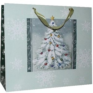 Punga cadou Brad, marime X, 40 x 35 x 14 cm, multicolor