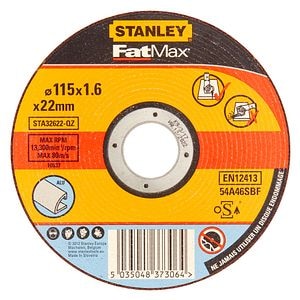 Disc abraziv Fatmax, Aluminiu, 115 x 22.2 x 1.6 mm  Stanley STA32622-QZ