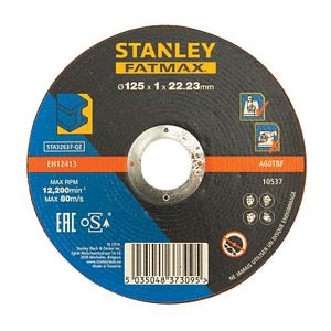 Disc Abraziv Fatmax, Metale, 125 x 22.2 x 1 mm  Stanley STA32637-QZ