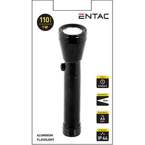 Lanterne LED ENTAC Alu, 110lm, IP44, negru