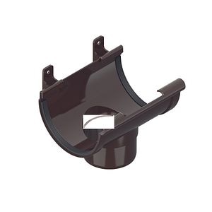 Racord jgheab burlan PVC, maro, D 120, 80 mm • Bravo