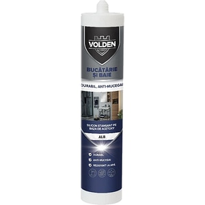 Silicon pentru spatii umele aplicae pistol VOLDEN, alb, 280 ml