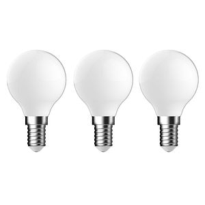 Set 3 becuri LED DIALL, E14, 3.4W, 470lm, 4000K