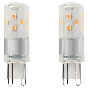 SET 2BEC CLAR LED G9 3.8W 2700K