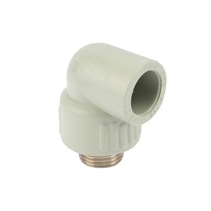 Cot PPR, gri, 20 mm, racord 1/2, filet exterior