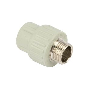 Racord PPR gri, 20 mm, racord 1/2, filet exterior