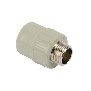 Racord PPR gri, 25 mm, racord 1/2, filet exterior