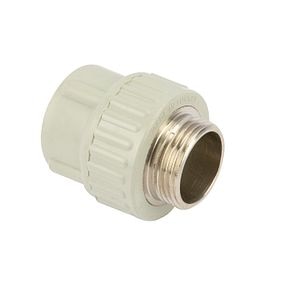 Racord PPR gri, 32 mm, racord 1, filet exterior