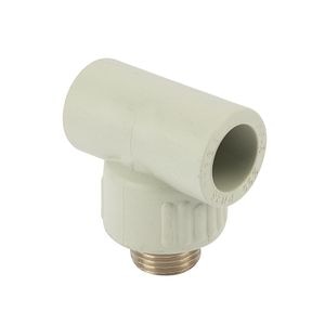 Teu PPR, gri, 20 mm, racord 1/2, filet exterior