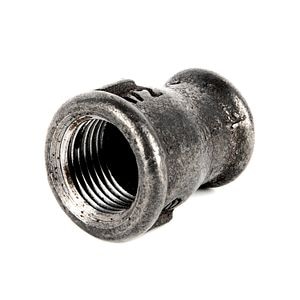 Mufa redusa, neagra, racord 1/2 x 3/8, filet interior