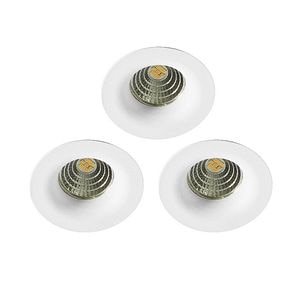 Set 3 spoturi LED, rotunde, IP 20, alb