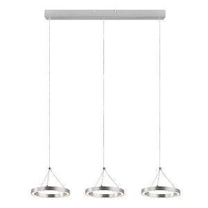 Lustra, Argintiu, 36 W, 3 x Integrat • GoodHome Taphao