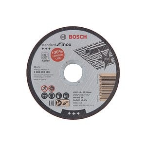 Disc de taiere drept Standard for Inox - Rapido  Bosch