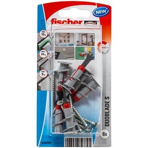 Set de 6 bucati de dibluri duoblade pentru fixarea pe placile de gips carton + holsurub aferent • Fischer
