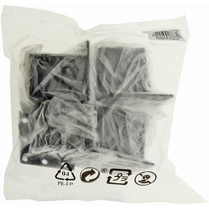 Picior reglabil, aluminiu, 40x40x50 mm, negru, set 4 bucati