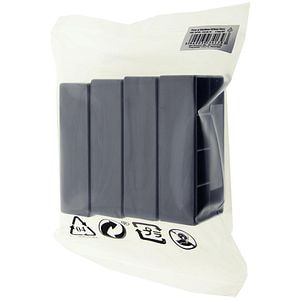 Picior, plastic, 83x40x23 mm, crom satinat, set 4 bucati