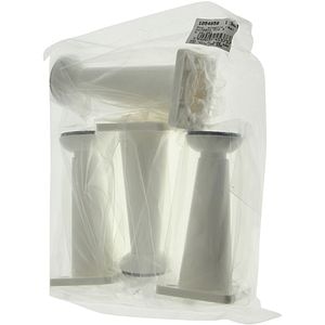 Set picior reglabil, plastic, 100 mm, alb, 4 bucati