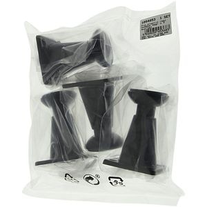 Set picior reglabil, plastic, 60 mm, negru, 4 bucati
