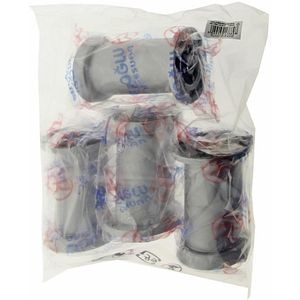 Picior, plastic, 50x100 mm, prindere rotunda cu surub, argintiu, 4 bucati